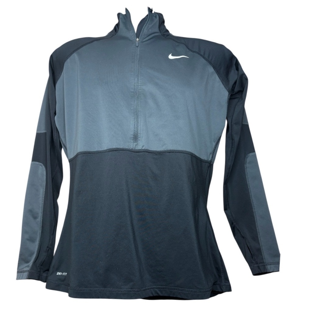 Nike Pro Black and Gray Dri-Fit 1/2 Zip Running Jacket Women’s Size XL